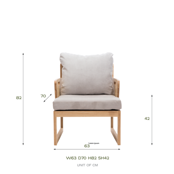 โซฟา Pillow Sofa 1 seat 250619_1 - Image 4